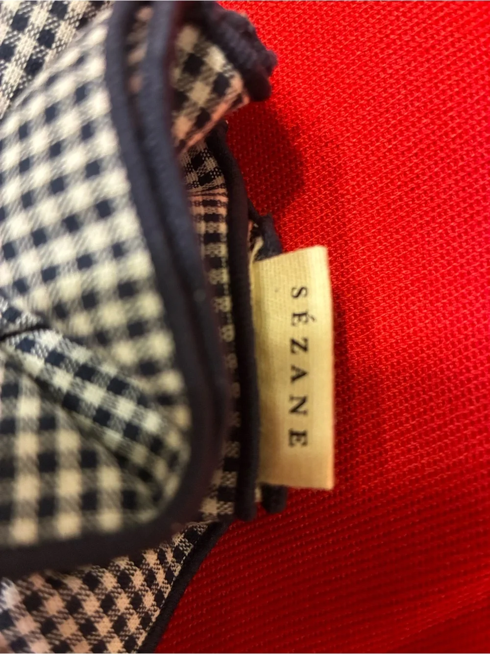 BRAND NEW Navy Gingham Scrunchie